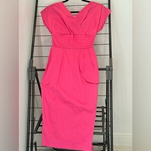 Barely worn Vivian Holloway Coral Satin Dress